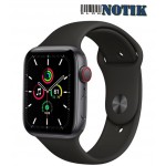 Apple Watch Series SE 44mm LTE Space Gray Aluminum Case with Black Sport Band (MYER2)