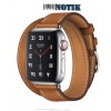 Apple Watch Hermes Series 4 GPS + LTE (MYFY2) 40mm Stainless Steel Case with Etoupe Swift Leather Double Tour