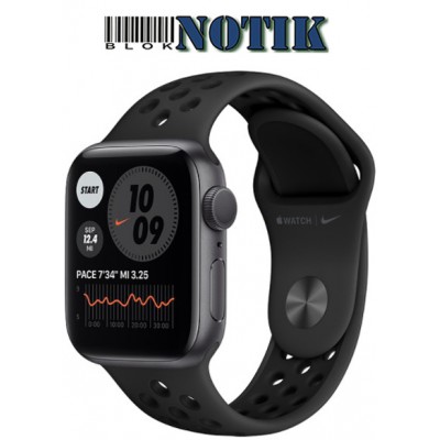Apple Watch Series SE 40mm LTE Nike+ Silver Aluminum Case with Pur Platinum Black Sport Band MYYW2/MKR43, MYYW2/MKR43