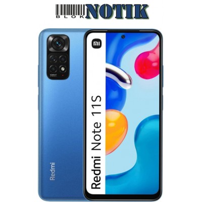 Смартфон Xiaomi Redmi Note 11S 6/64Gb NFC Blue EU, Note-11S-6/64-NFC-Blue-EU