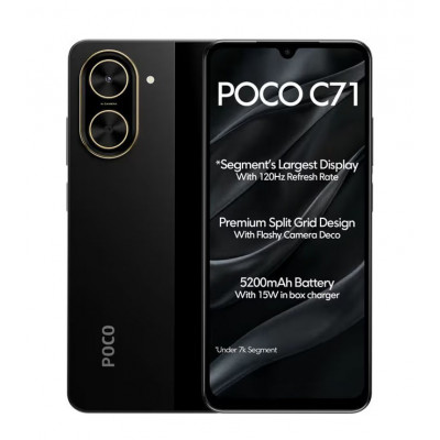 Смартфон Xiaomi Poco C71 4G 3/64GB Black EU, PocoC71-3/64GB-Black-EU