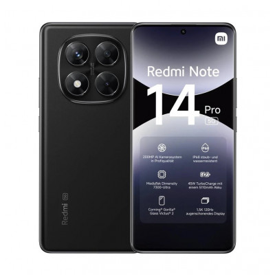 Смартфон Xiaomi Redmi Note 14 Pro 5G 8/256GB NFC Black EU , RNote14-Pro-5G-8/256-NFC-Black-EU