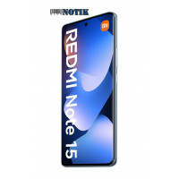 Смартфон Xiaomi Redmi Note 15 4G 8/256GB NFC Glacier Blue UA, RNote15-4G-8/256-GlBlue-UA