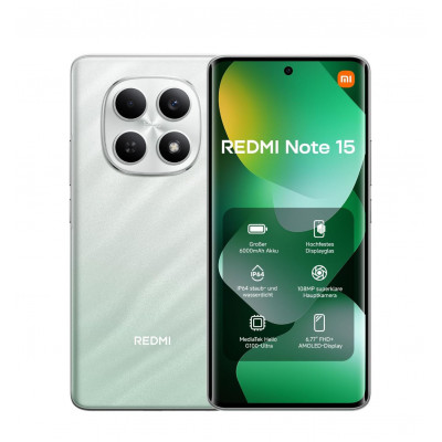 Смартфон Xiaomi Redmi Note 15 4G 8/256GB NFC Green EU, RNote15-4G-8/256-Green-EU