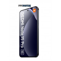 Смартфон Xiaomi Redmi Note 15 Pro 5G 12/512GB NFC Black EU, RNote15Pro-5G-12/512-Black-EU