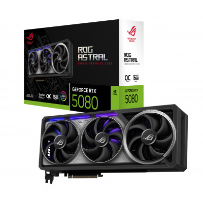 Видеокарта ASUS ROG ASTRAL RTX 5080 O16G GAMING OC ROG-ASTRAL-RTX5080-O16G-GAMING, ROG-ASTRAL-RTX5080-O16G-GAMING