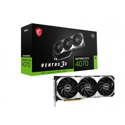 Видеокарта MSI GeForce RTX 4070 VENTUS 3X 12G OC, RTX-4070-VENTUS-3X-12G-OC