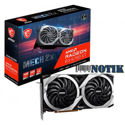 Видеокарта MSI Radeon RX 6700 XT MECH 2X 12G, RX-6700-XT-MECH-2X-12G