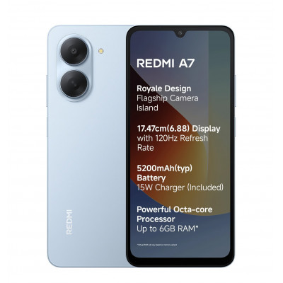 Смартфон Xiaomi Redmi A7 4G 3/64GB Blue 2SIM EU, Re-A7-4G-3/64-Blue-EU
