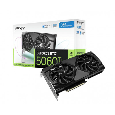 Видеокарта PNY GeForce RTX 5060 Ti 8GB Dual OC VCG5060T8DFXPB1, VCG5060T8DFXPB1