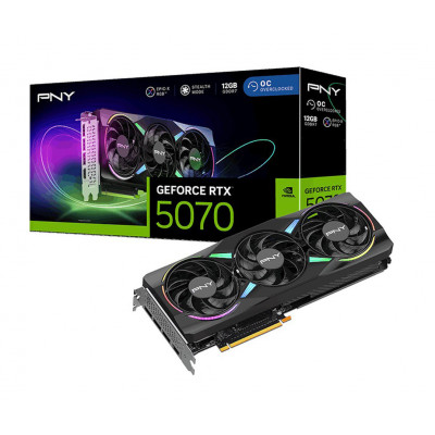 Видеокарта PNY GeForce RTX 5070 ARGB EPIC-X RGB Overclocked Triple Fan VCG507012TFXXPB1-O, VCG507012TFXXPB1-O Видеокарта PNY GeForce RTX 5070 ARGB EPIC-X RGB Overclocked Triple Fan VCG507012TFXXPB1-O, VCG507012TFXXPB1-O