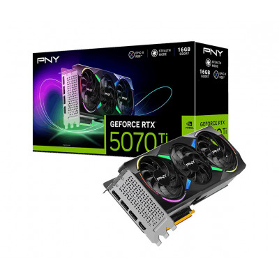 Видеокарта PNY GeForce RTX 5070 Ti ARGB EPIC-X RGB Overclocked Triple Fan VCG5070T16TFXXPB1-O, VCG5070T16TFXXPB1-O