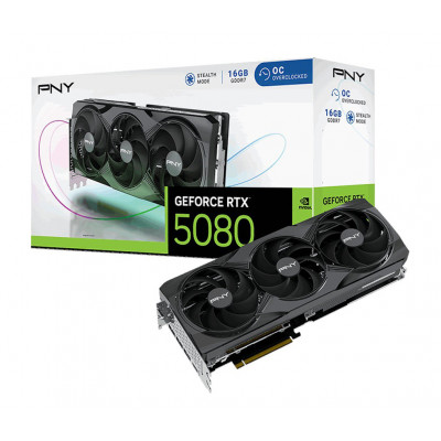 Видеокарта PNY GeForce RTX 5080 Overclocked Triple Fan VCG508016TFXPB1-O, VCG508016TFXPB1-O