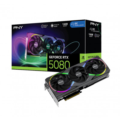Видеокарта PNY GeForce RTX 5080 ARGB EPIC-X RGB OC 16GB Triple Fan VCG508016TFXXPB1-O, VCG508016TFXXPB1-O
