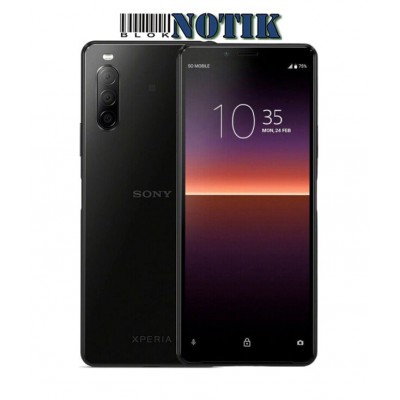 Смартфон Sony Xperia 10 II XQ-AU52 4/128Gb Black, Xperia10-II-XQ-AU52-4/128-Black