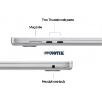 Ноутбук Apple MacBook Air M2 15,3" Silver Z18P000PW-Z18P000SN 2023, Z18P000PW-Z18P000SN