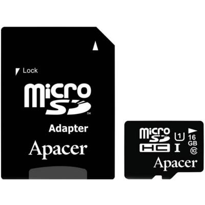 Карта памяти Apacer 16GB microSDHC UHS-I Class10 w/ 1 Adapter RP AP16GMCSH10U1-R, ap16gmcsh10u1r