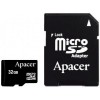 Apacer microSDHC Class4 32GB w/ 1 Adapter RP (AP32GMCSH4-R)