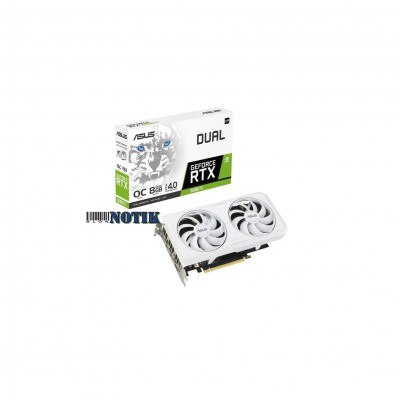 Видеокарта ASUS GeForce RTX3060Ti 8Gb DUAL OC GDDR6X WHE DUAL-RTX3060TI-O8GD6X-WHE, dualrtx3060tio8gd6xwhite