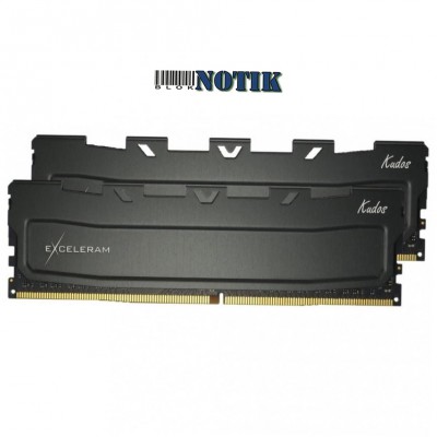 Модуль памяти для компьютера DDR4 16GB 2x8GB 3200 MHz Kudos Black eXceleram EKBLACK4163216AD, ekblack4163216ad