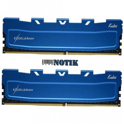 Модуль памяти для компьютера DDR4 16GB 2x8GB 3000 MHz Blue Kudos eXceleram EKBLUE4163021AD, ekblue4163021ad