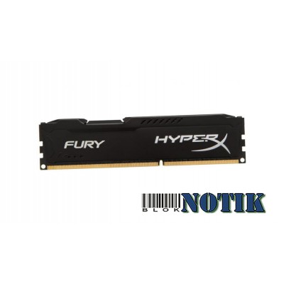 Модуль памяти  для компьютера DDR4 4GB 2666 MHz HyperX Fury BLACK Kingston HX426C15FB/4, hx426c15fb4