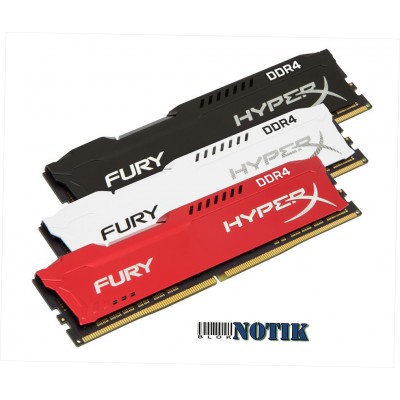 Модуль памяти для компьютера DDR4 8GB 3200 MHz HyperX FURY Red Kingston HX432C18FR2/8, hx432c18fr28