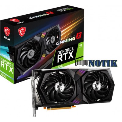 Видеокарта MSI GeForce RTX3060 12Gb GAMING X LHR RTX 3060 GAMING X 12G, RTX-3060-GAMING-X-12G