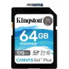Карта памяти Kingston 64GB SDXC class 10 UHS-I U3 Canvas Go Plus (SDG3/64GB)