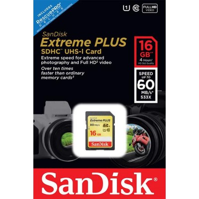 SANDISK 16GB SDHC Extreme Class 10 UHS-I U3 SDSDXN-016G-G46, sdsdxn016gg46
