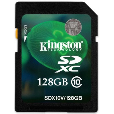 Kingston 128Gb SDHC class 10 SDX10V/128GB, sdx10v128gb