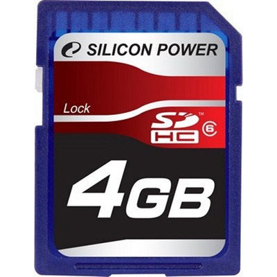 4Gb SDHC class 6 Silicon Power SP004GBSDH006V10, sp004gbsdh006v10