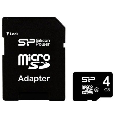 Silicon Power 4Gb microSDHC class 4 SP004GBSTH004V10-SP, sp004gbsth004v10sp