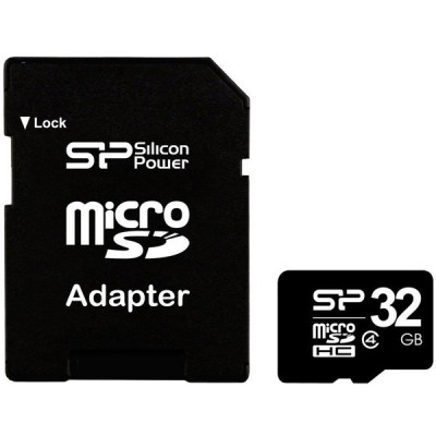 Silicon Power 32Gb microSDHC class 4 SP032GBSTH004V10-SP, sp032gbsth004v10sp