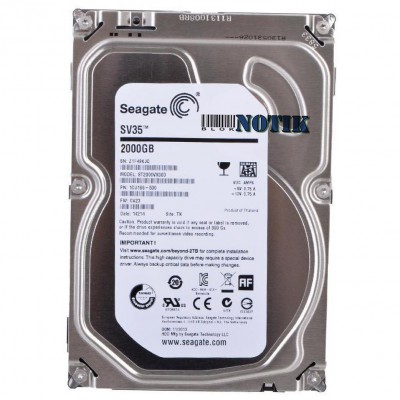 Жесткий диск 3.5" 2TB Seagate ST2000VX000-FR, st2000vx000fr