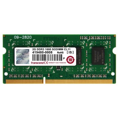 Модуль памяти SoDIMM DDR3 2GB 1600 MHz Transcend TS256MSK64V6N, ts256msk64v6n