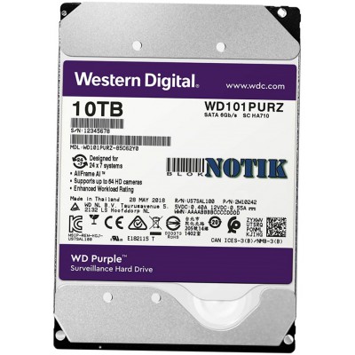 Винчестер HDD 3.5" 10TB Western Digital WD101PURZ, wd101purz