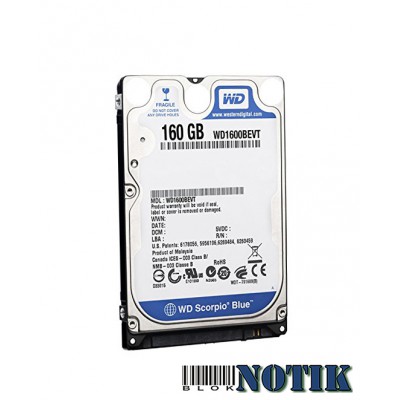 Жесткий диск  для ноутбука 2.5" 160GB Western Digital #WD1600BEVT#, wd1600bevt